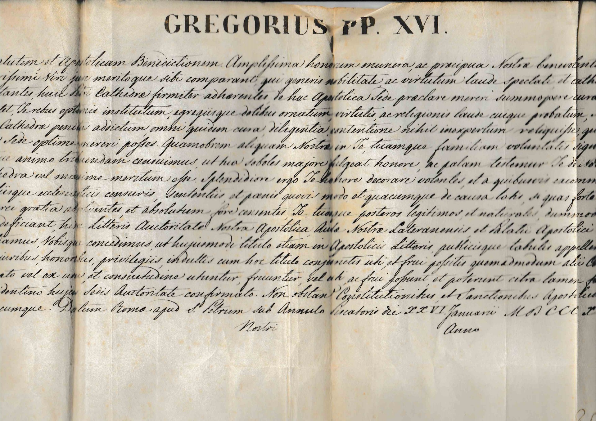 Doc-13 : Document de Grégoire XVI
