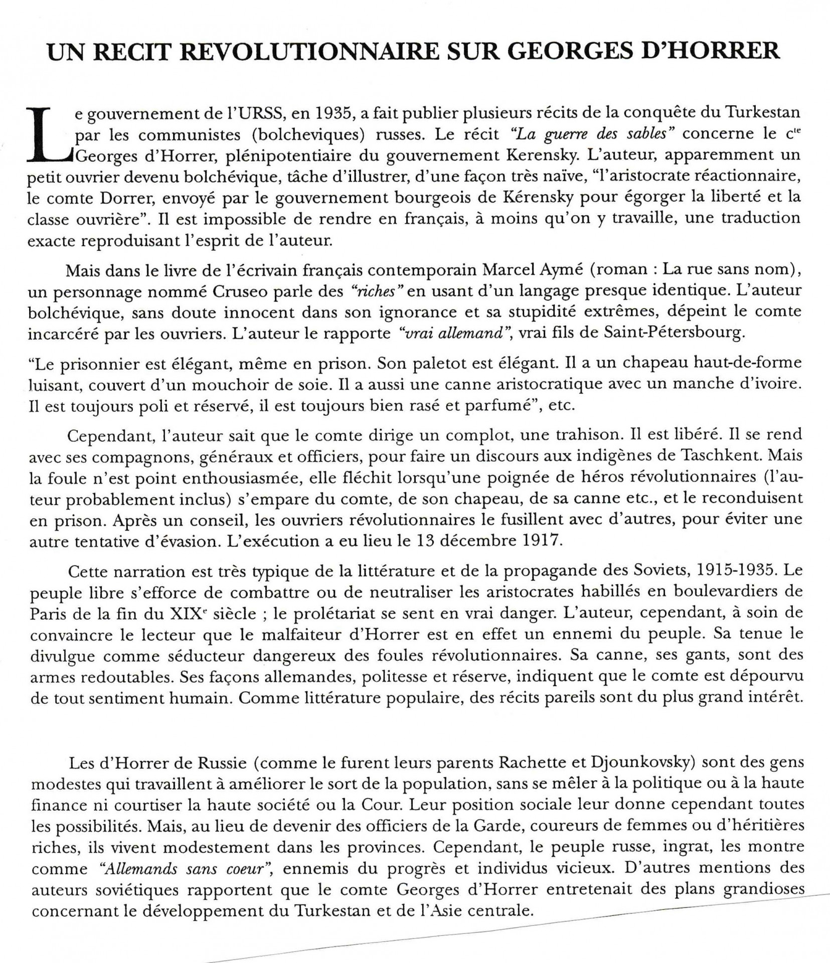 Doc-22 : Récit révolutionnaire sur Georges d'Horrer
